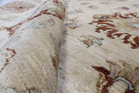 Chobi Beige Hand Knotted 120 X 147  Area Rug 250-24232 Image 10