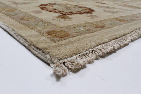 Chobi Beige Hand Knotted 120 X 147  Area Rug 250-24232 Image 6