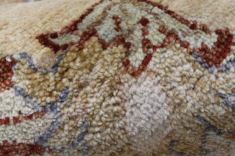 Chobi Beige Hand Knotted 120 X 147  Area Rug 250-24232 Image 7