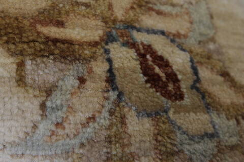 Chobi Beige Hand Knotted 120 X 147  Area Rug 250-24232 Image 9