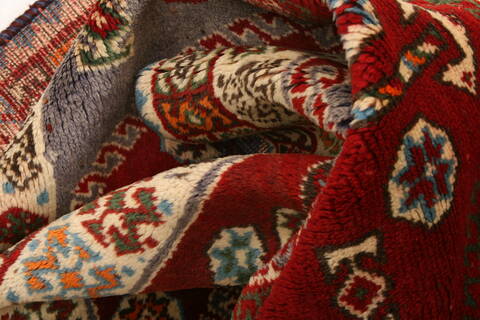 Gabbeh Red Hand Knotted 43 X 71  Area Rug 100-24272 Image 2