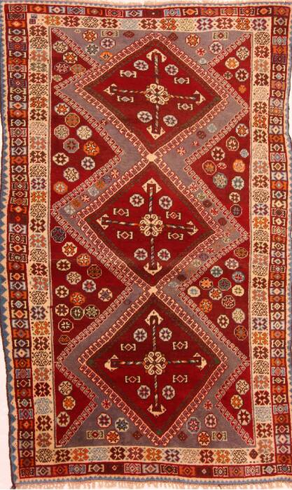 Gabbeh Red Hand Knotted 43 X 71  Area Rug 100-24272 Image 0