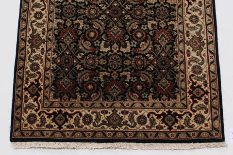 Herati Black Runner Hand Knotted 26 X 160  Area Rug 250-24275 Image 6