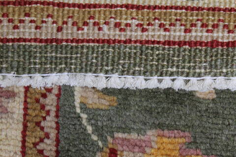 Pishavar Green Runner Hand Knotted 27 X 152  Area Rug 250-24276 Image 11