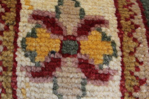 Pishavar Green Runner Hand Knotted 27 X 152  Area Rug 250-24276 Image 8