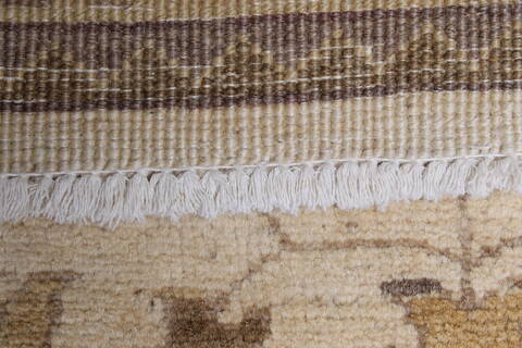 Chobi Beige Runner Hand Knotted 210 X 163  Area Rug 250-24277 Image 2