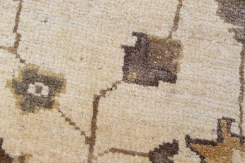 Chobi Beige Runner Hand Knotted 210 X 163  Area Rug 250-24277 Image 8