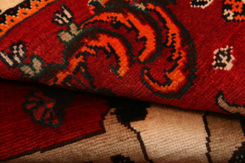 Gabbeh Red Hand Knotted 37 X 510  Area Rug 100-24287 Image 4
