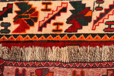 Gabbeh Red Hand Knotted 37 X 510  Area Rug 100-24287 Image 6