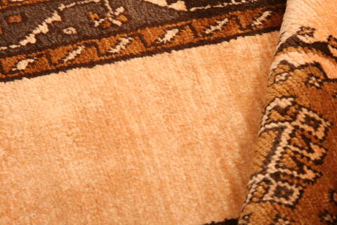 Gabbeh Beige Hand Knotted 36 X 68  Area Rug 100-24289 Image 3