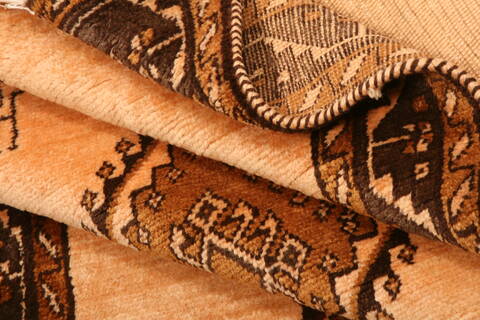 Gabbeh Beige Hand Knotted 36 X 68  Area Rug 100-24289 Image 4