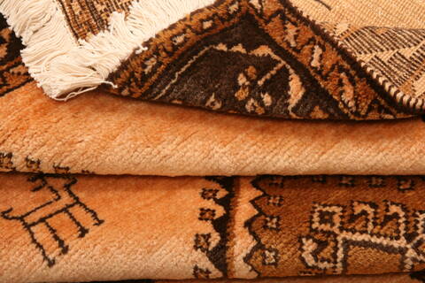 Gabbeh Beige Hand Knotted 36 X 68  Area Rug 100-24289 Image 6