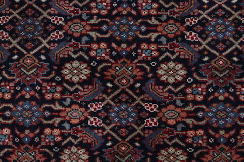 Herati Blue Runner Hand Knotted 27 X 80  Area Rug 250-24305 Image 3