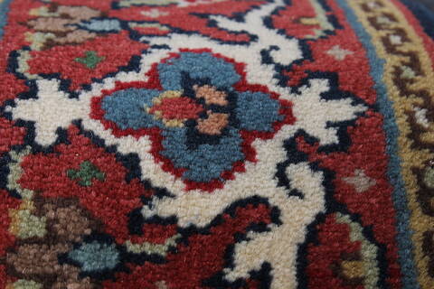 Herati Blue Runner Hand Knotted 27 X 80  Area Rug 250-24305 Image 6