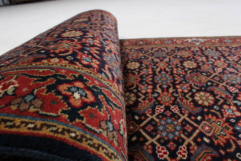 Herati Blue Runner Hand Knotted 27 X 80  Area Rug 250-24305 Image 9