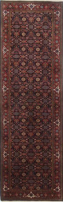 Herati Blue Runner Hand Knotted 27 X 80  Area Rug 250-24305 Image 0