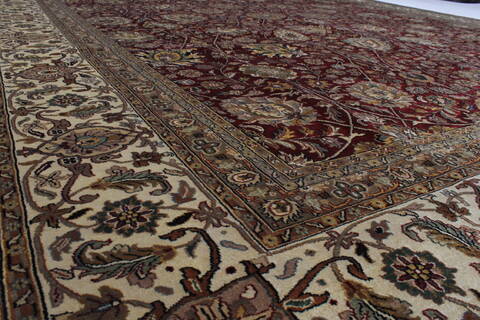 Tabriz Red Hand Knotted 118 X 153  Area Rug 250-24313 Image 13