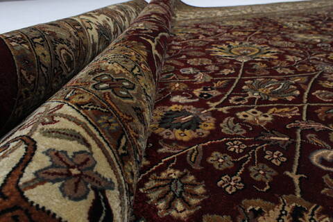 Tabriz Red Hand Knotted 118 X 153  Area Rug 250-24313 Image 8