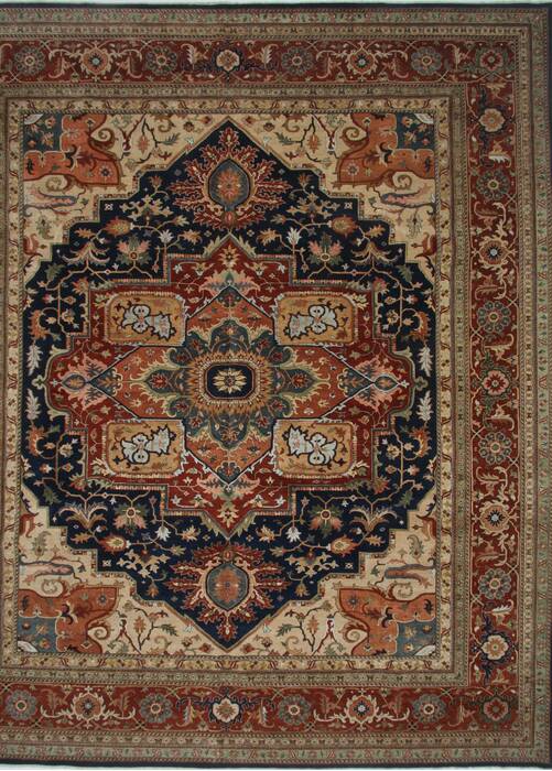 Serapi Blue Hand Knotted 1311 X 162  Area Rug 250-24324 Image 0