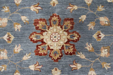 Pishavar Blue Hand Knotted 1110 X 153  Area Rug 250-24327 Image 1