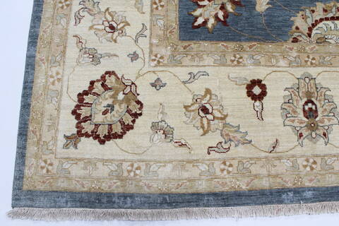 Pishavar Blue Hand Knotted 1110 X 153  Area Rug 250-24327 Image 2