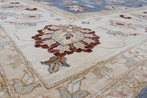 Pishavar Blue Hand Knotted 1110 X 153  Area Rug 250-24327 Image 7