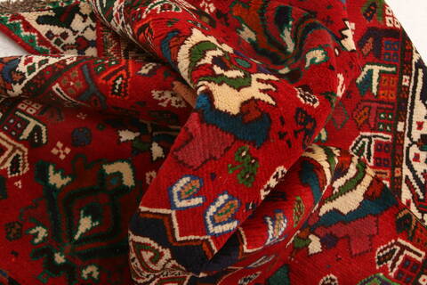 Qashqai Red Hand Knotted 40 X 54  Area Rug 100-24329 Image 2