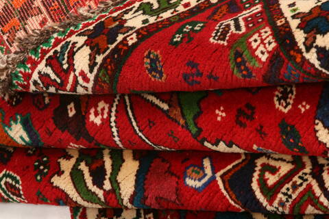 Qashqai Red Hand Knotted 40 X 54  Area Rug 100-24329 Image 4