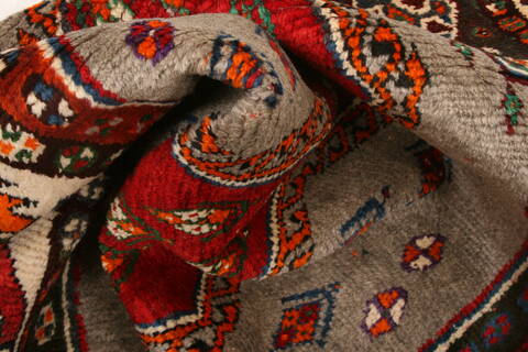 Gabbeh Red Hand Knotted 39 X 66  Area Rug 100-24333 Image 2