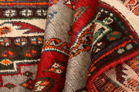 Gabbeh Red Hand Knotted 39 X 66  Area Rug 100-24333 Image 3