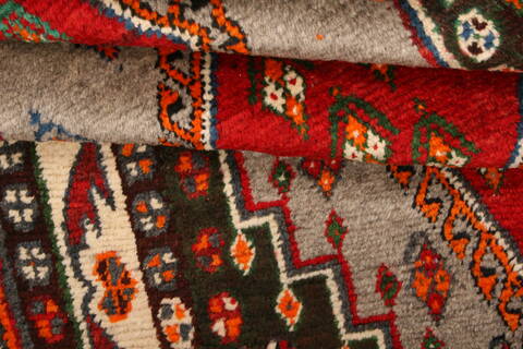 Gabbeh Red Hand Knotted 39 X 66  Area Rug 100-24333 Image 5