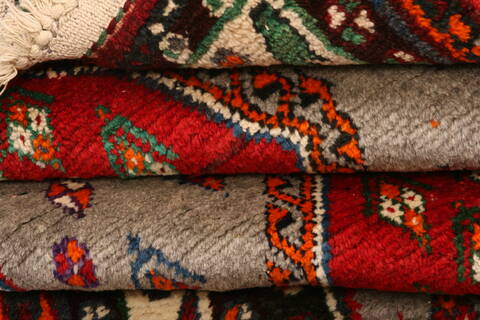 Gabbeh Red Hand Knotted 39 X 66  Area Rug 100-24333 Image 6