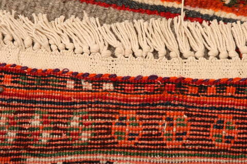 Gabbeh Red Hand Knotted 39 X 66  Area Rug 100-24333 Image 8