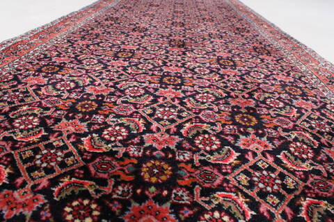 Bidjar Blue Runner Hand Knotted 24 X 65  Area Rug 250-24334 Image 10