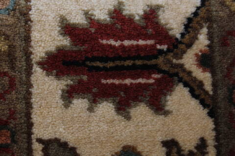 Agra Brown Runner Hand Knotted 27 X 710  Area Rug 250-24346 Image 10