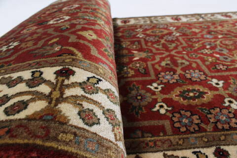 Agra Brown Runner Hand Knotted 27 X 710  Area Rug 250-24346 Image 11