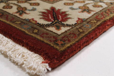 Agra Brown Runner Hand Knotted 27 X 710  Area Rug 250-24346 Image 6
