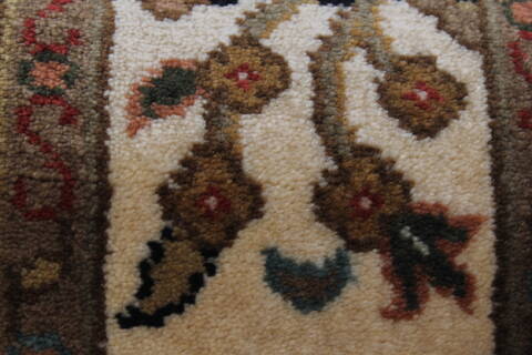 Agra Brown Runner Hand Knotted 27 X 710  Area Rug 250-24346 Image 9
