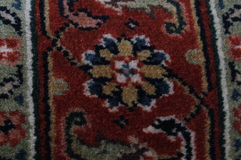Herati Beige Runner Hand Knotted 27 X 81  Area Rug 250-24349 Image 10