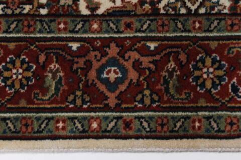 Herati Beige Runner Hand Knotted 27 X 81  Area Rug 250-24349 Image 3