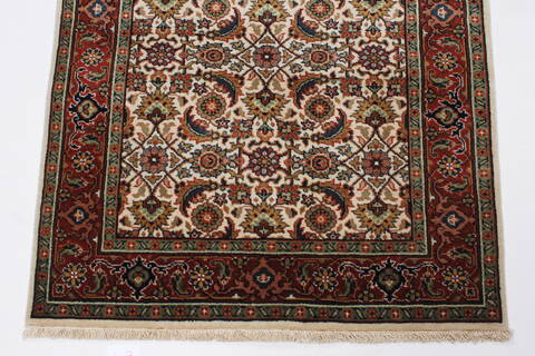 Herati Beige Runner Hand Knotted 27 X 81  Area Rug 250-24349 Image 5