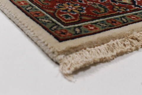 Herati Beige Runner Hand Knotted 27 X 81  Area Rug 250-24349 Image 6