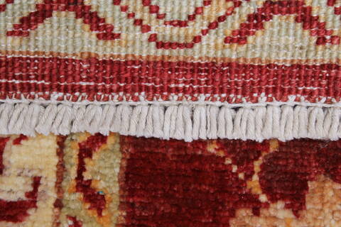 Pishavar Red Runner Hand Knotted 28 X 91  Area Rug 250-24356 Image 11