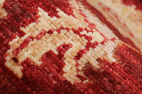 Pishavar Red Runner Hand Knotted 28 X 91  Area Rug 250-24356 Image 6