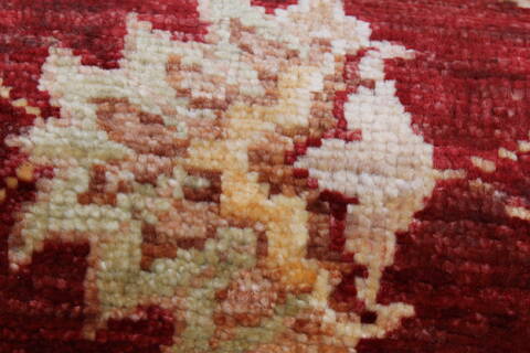 Pishavar Red Runner Hand Knotted 28 X 91  Area Rug 250-24356 Image 7