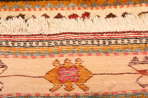 Gabbeh Red Hand Knotted 49 X 73  Area Rug 100-24358 Image 3