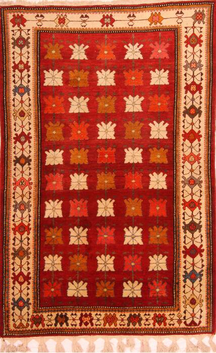 Gabbeh Red Hand Knotted 49 X 73  Area Rug 100-24358 Image 0