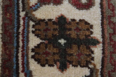 Karajeh Brown Runner Hand Knotted 20 X 78  Area Rug 250-24359 Image 7