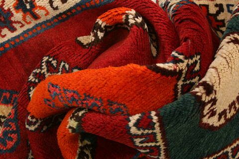 Gabbeh Red Hand Knotted 35 X 58  Area Rug 100-24363 Image 3