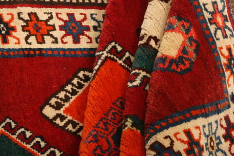 Gabbeh Red Hand Knotted 35 X 58  Area Rug 100-24363 Image 4